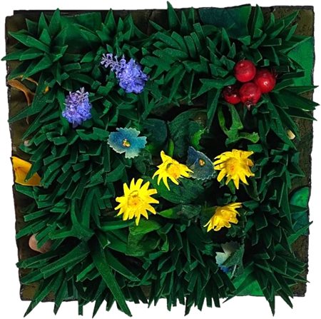 Piero Gilardi “Prato con Tarassacum” 2020