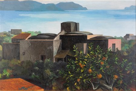 Renato Guttuso “Veduta di Torre del Greco” databile 1952