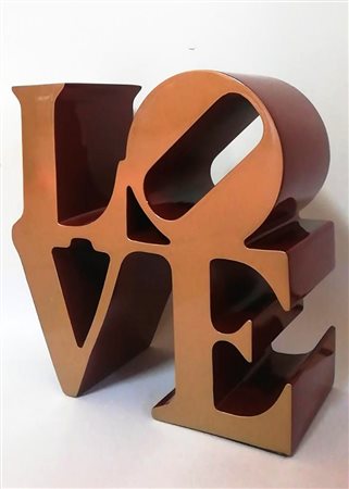 Robert Indiana (d’après) “Love Red Gold”