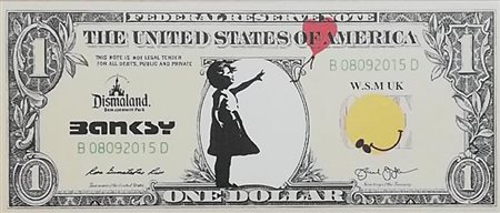 Banksy “Dismal Dollar Canvas” 2015