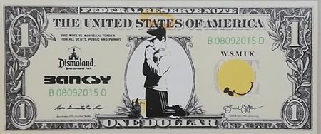 Banksy “Dismal Dollar Canvas” 2015