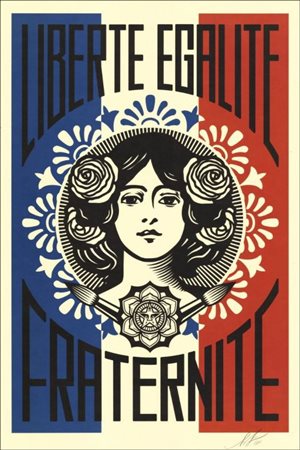 Obey Shepard Fairey "Libertè Egalitè Fraternitè" 