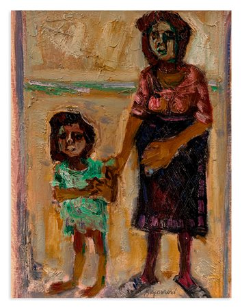 ALDO BORGONZONI (1913-2004) - Piccola spiaggia, 1958