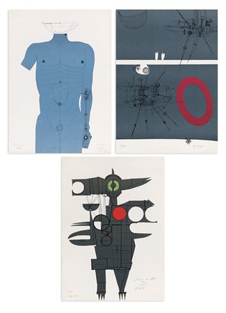 PIERO GIANGASPRO (1928-1999) - Lotto unico composto da 3 opere grafiche
