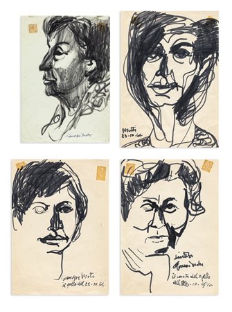 GIUSEPPE MOTTI (1908-1988) - Lotto unico composto da 4 disegni