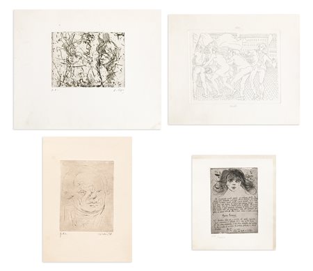 AUTORI VARI (CARUSO, CROCIANI, MUCCHI E ROSSI) - Lotto unico composto da 4 opere grafiche