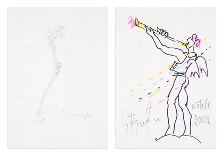 AUTORI VARI (CIMINAGHI E BRUSAMOLINO) - Lotto unico composto da 2 disegni