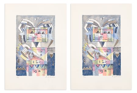 IBRAHIM KODRA (1918-2006) - Lotto unico composto da 2 opere grafiche