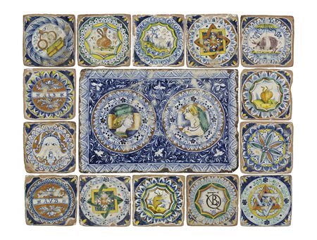 Piastrelle pavimentali
PESARO, bottega Fedeli, 1500-1510.