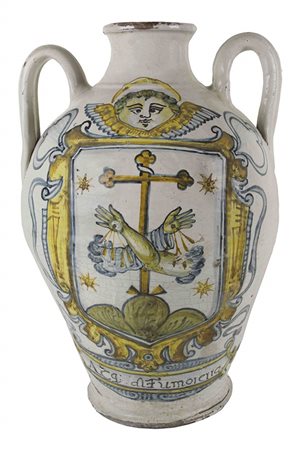 Anfora stemma “BATTILORO”
PIEDIMONTE MATESE (CASERTA), Bottega di terracotta “Battiloro”, 1677