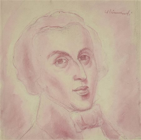 Enrico Allimandi GRANDI MAESTRI: CHOPIN tecnica mista su carta, cm 20x20...