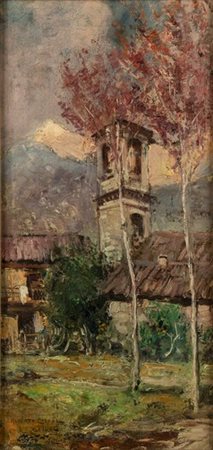 ALBERTO CAROSI (Roma, 1891 - 1967): Torre campanaria, Tivoli