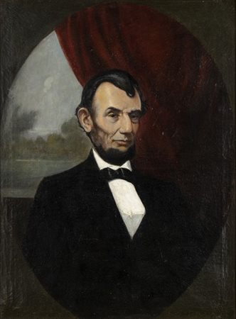 CHARLES DE WOLF BROWNELL (Providence, 1822 - Bristol, 1909): Ritratto di Abraham Lincoln, 1861