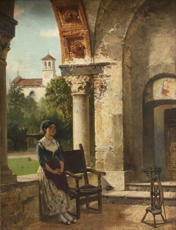 GUGLIELMO CASTOLDI (Milano, 1823 - 1882): Prima lezione, 1868