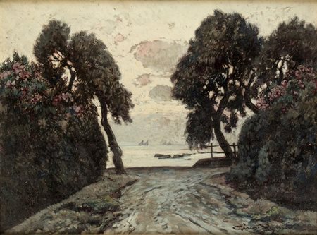 GINO ROMITI (Livorno, 1881 - 1967)
: Verso il lago
