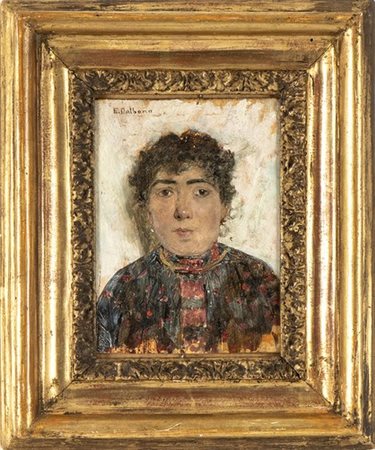 EDUARDO DALBONO (Napoli, 1841 - 1915): Ritratto di donna