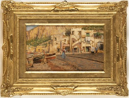 VINCENZO CAPRILE (Napoli, 1856 - 1936): Veduta di Capri