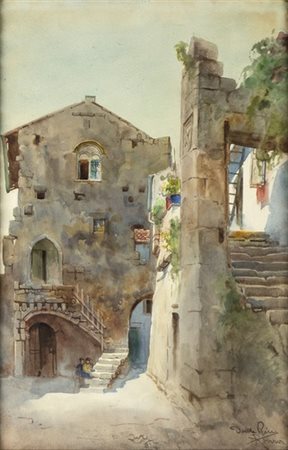 DANTE RICCI (Serra San Quirico, 1879 – Roma, 1957): Strada di paese