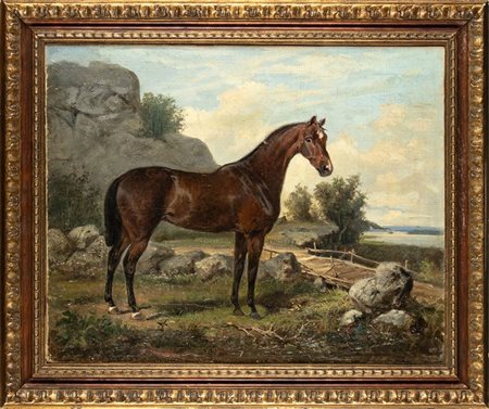 KARL GEORG ARSENIUS (Örebro, 1855 - Vineuil, 1908): Cavallo, 1873