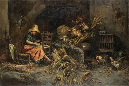 TITO PELLICCIOTTI (Barisciano, 1871 - 1950): L’impagliatrice