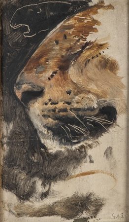 GIULIO ARISTIDE SARTORIO (Roma, 1860 - 1932): Studio per testa di leonessa
