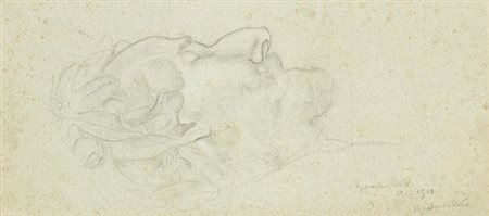 ROSALINDA COSTA (Figlia di Nino Costa): Giovanni Costa sul letto di morte, 1903