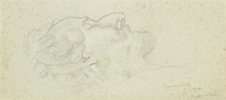ROSALINDA COSTA (Figlia di Nino Costa): Giovanni Costa sul letto di morte, 1903