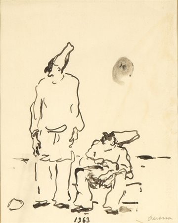 FELICE CARENA (Cumiana, 1879 - Venezia, 1966): Senza titolo, 1963