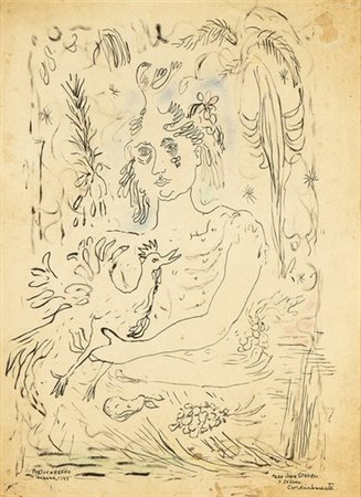 RENÉ PORTOCARRERO (Cerro, 1912 – L'Avana, 1985): Figure, 1947