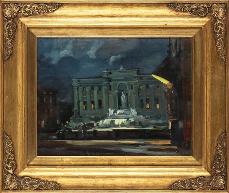 RENATO NATALI (Livorno, 1883 -  1979): Fontana di Trevi