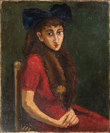 KATY CASTELLUCCI (Laglio, 1905 - Roma, 1985): Ritratto di Titina Maselli, 1942