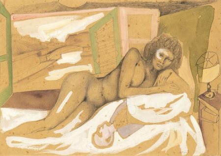 UGO ATTARDI (Genova, 1923 - Roma, 2006): Nudo 