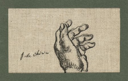 GIORGIO DE CHIRICO (Volo, 1888 - Roma, 1978): Studio di mano