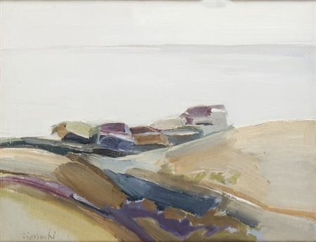 ARNOLDO CIARROCCHI (Civitanova Marche, 1916 - 2004): Paesaggio collinare