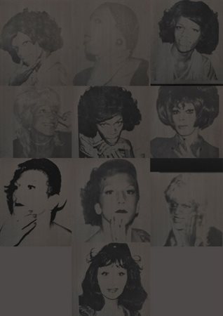 ANDY WARHOL (Pittsburgh, 1928 - New York, 1987): Portfolio con 10 serigrafie dalla serie "Ladies and Gentlemen"