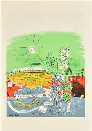 Raoul Dufy EXPOSITION D'ART FRANCAISE litografia su carta (d'apres), cm...