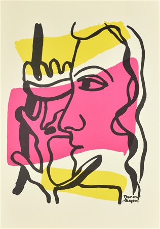 Fernand Leger AFFICHE POUR UNE EXPOSITION D'ART litografia su carta...