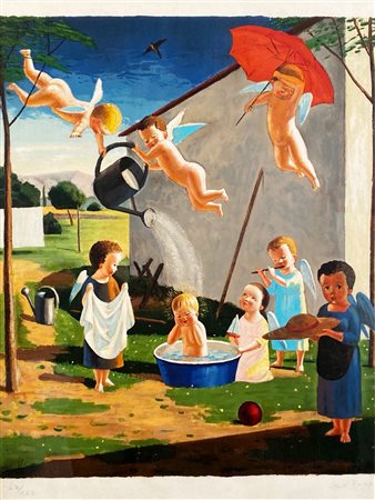 KNAP JAN Chrudim (Repubblica Ceca) 1949 Senza titolo Litografia a colori es....