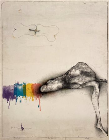 BRUNI BRUNO Gradara (Pu) 1935 Senza titolo 1971 Litografia su carta es. prova...