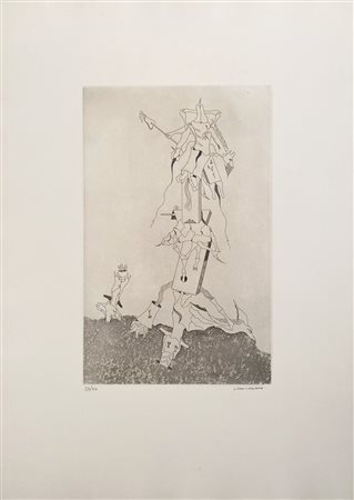 CAMACHO JORGE Avana (Cuba) 1913 Composizione surrealista 1975 Incisione...