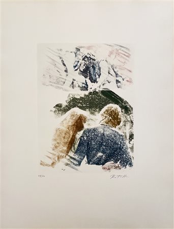 ROTELLA MIMMO Catanzaro (Cz) 1918 Amour 1971 Incisione acquatinta 48/50...