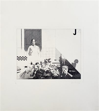 FERRONI GIANFRANCO Livorno (LI) 1927 Senza titolo 1966 Incisione acquaforte a...