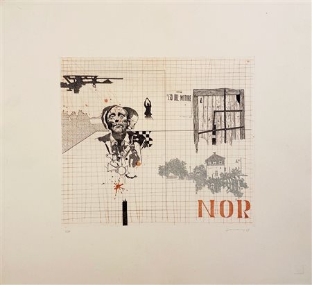 FERRONI GIANFRANCO Livorno (LI) 1927 Nor 1969 Incisione acquaforte a colori...