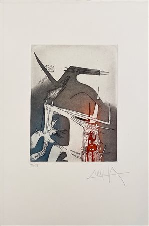 LAM WILFRED Sagua la Grande (Cuba) 1944 Personaggi 1989 Incisione acquaforte...