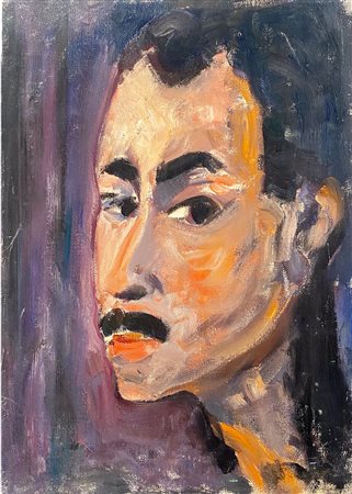 COCCHETTI CAMILLO Milano (Mi) 1922 Ritratto 1967 Olio su tela 46,00x32,00...