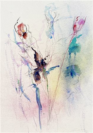 TRECCANI ERNESTO Milano (Mi) 1920 Natura morta 1975 Mista su cartoncino...