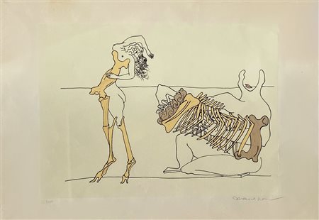 JEAN MARCEL Charité-sur-Loire (Francia) Surrealism 1975 Litografia su carta...