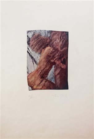 ROTELLA MIMMO Catanzaro (Cz) 1918 Figure 1970 Off set (collage) applicato su...