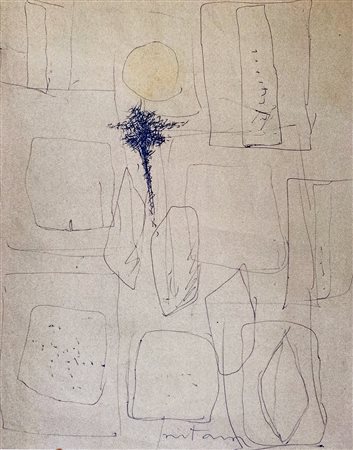 FONTANA LUCIO Rosario (Argentina) 1899 Studio per gessi 1957 Biro e...