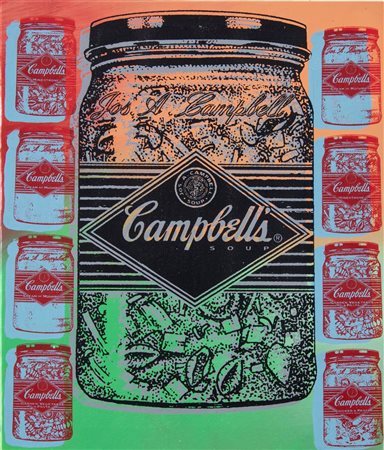 Steve Kaufman detto SAK (New York 1960 - Vail 2010), “Campbell's Soup Jars”, 1996.